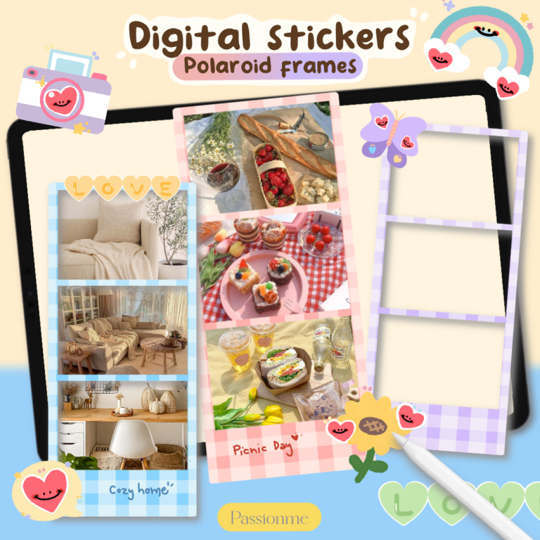 Passionme | Digital stickers - Polaroid frames - BEARTOR