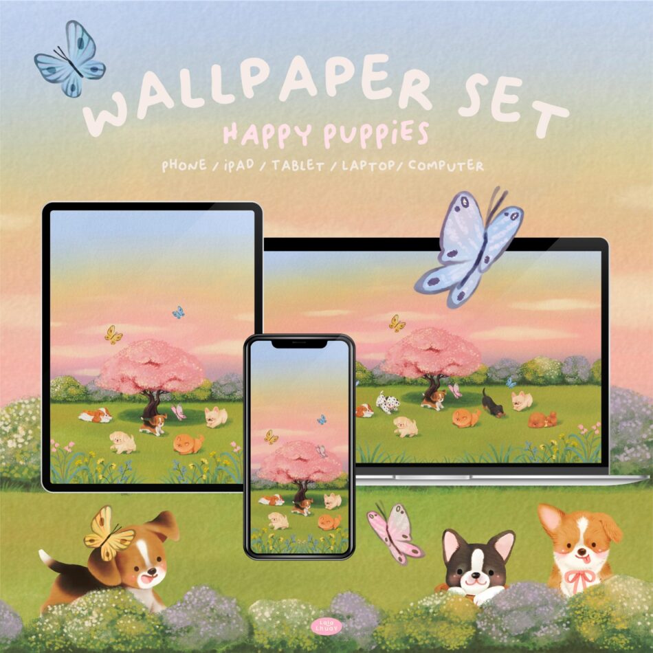wallpaper-set-happy-puppies-beartor